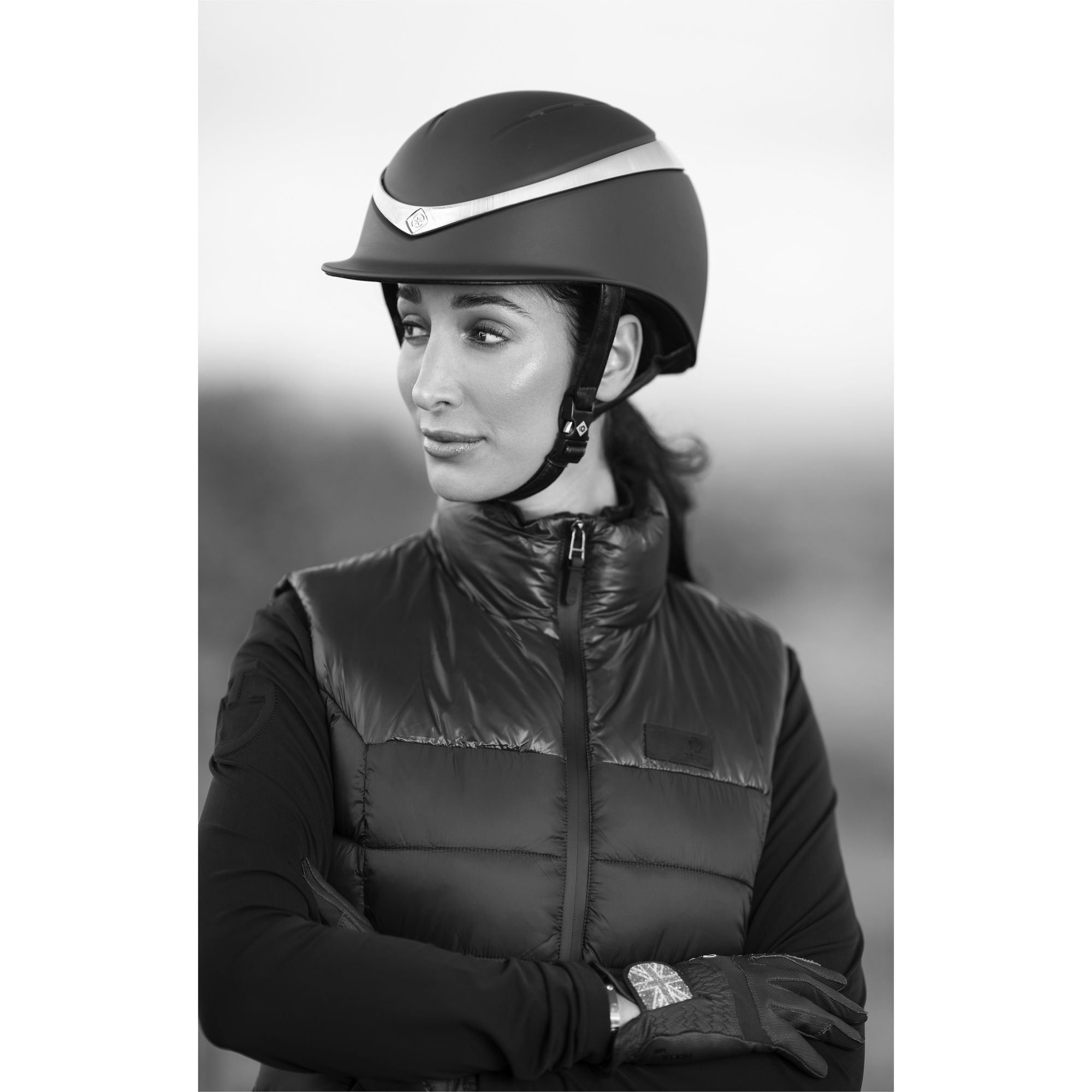 Charles Owen Unisex Halo Helmet & Headband CHHHB - Black / Platinum